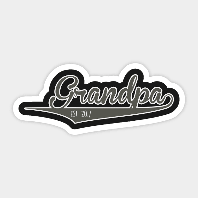 New Grandpa Established 2017 Sticker by charlescheshire